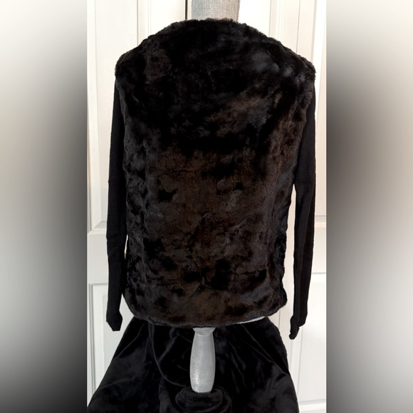 ZARA Faux Fur Long Sleeve Sweater- Sz S - Picture 2 of 8